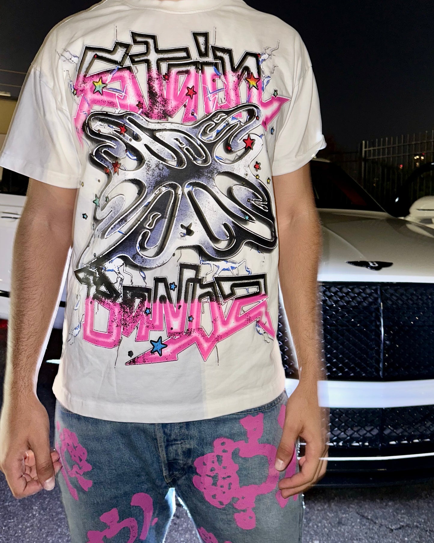 STAINBANDZ PINK RAIN T SHIRT