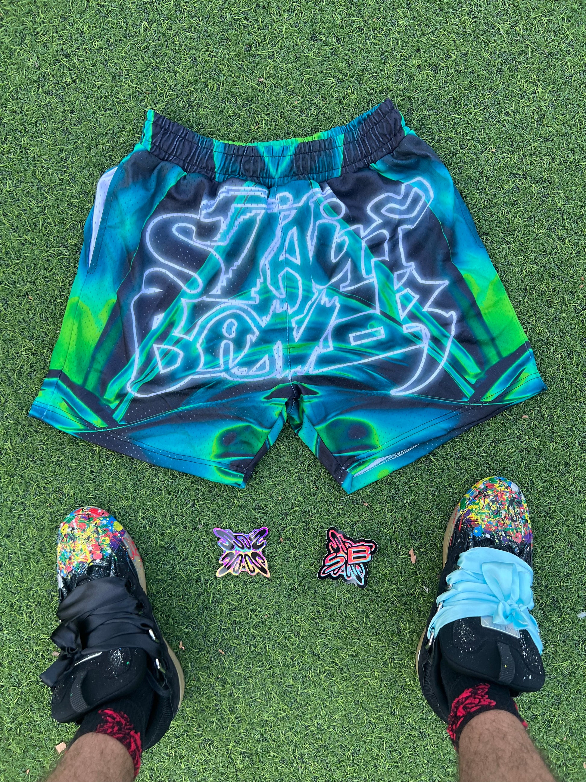 SB GLOW SHORTS MULTICOLOR – STAINBANDZSTUDIOS