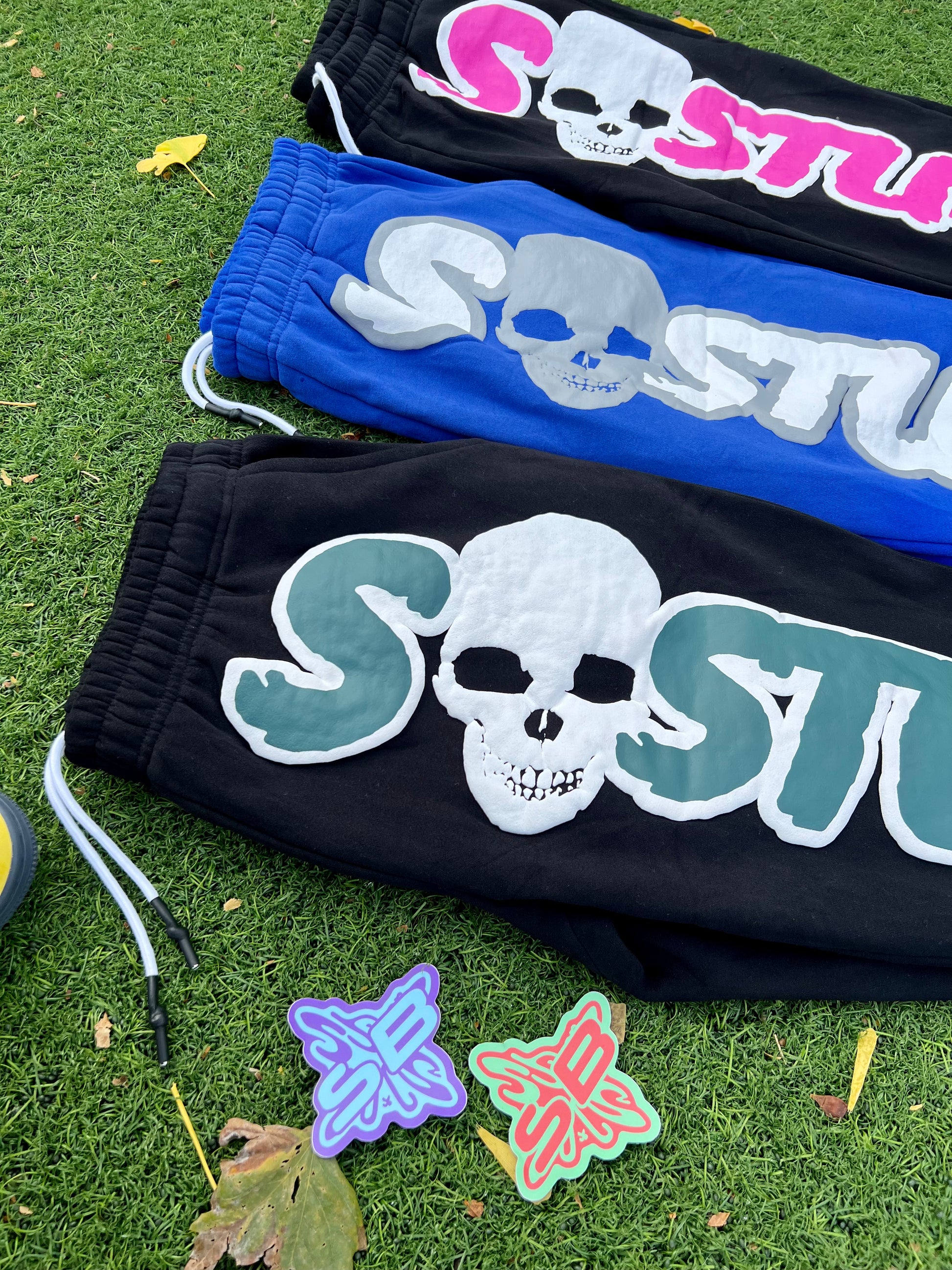 Stillbirth - Weed Skull Sweatpants - Sizes S - 5XL - Snice Store